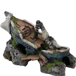 EUROPET Décor aquarium bateau coulé 20x10,5x12,5 cm