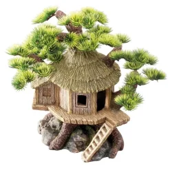 EUROPET Décor aquarium maison bonsai coloris vert résine de polyester - 200 x 155 x 200 cm