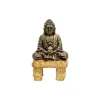 ZOLUX Décor d’aquarium bouddha sur ponton en polyrésine marron 5,5x5,5x6 cm