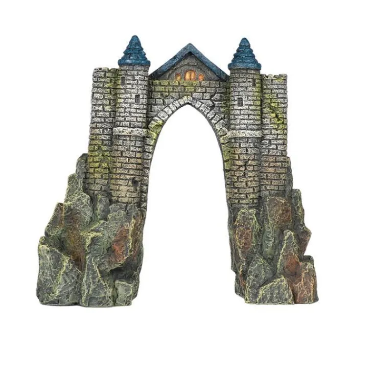 EUROPET Décor d’aquarium château Camelot gris Aqua Della - 18,8 cm