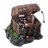 EUROPET Décor d’aquarium coffre trésor marron Aqua Della - 17,5 x 12,5 x 11 cm