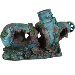 EUROPET Décor d'aquarium en petit sous-marin coloris multicolore en résine de polyester - 29 x 8,5 x 14,5 cm