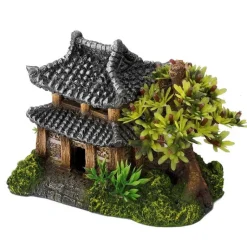 EUROPET Décor d’aquarium en polyrésine maison d’Asie