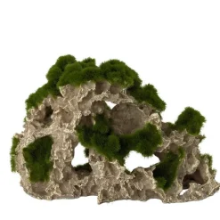 EUROPET Décor d'aquarium Moss rock 3 coloris marron en résine de polyester - 25 x 9 x 17 cm