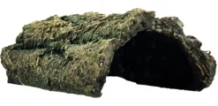 HOBBY Décor pour aquarium ou terrarium coloris vert Bark Cave - Taille M 25,5 x 16 x 8,5 cm