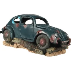 EUROPET Décoration d’aquarium coccinelle engloutie bleu - 34,5 x 16,9 x 13,5 cm