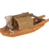 ZOLUX Décoration pour aquarium en résine coloris marron pagode Asie modèle 2 trous – Taille S
