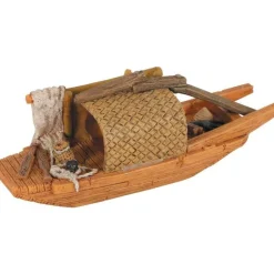 ZOLUX Décoration pour aquarium en résine coloris marron pagode Asie modèle 2 trous – Taille S