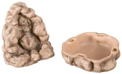 TERRATLANTIS Décoration pour terrarium coloris beige Fontaine Cascade - 21 x 20,5 x 23,5 cm