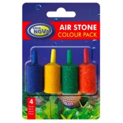 BLUE CORAL Diffuseur à air cylindrique coloré, AQUA NOVA - 2.5x1.5cm, lot de 4