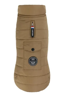 WOUAPY Doudoune pour chien en tissu recyclé coloris camel - Taille XXS