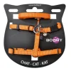 BOBBY Ensemble sellerie pour chat coloris orange en nylon harnais et laisse Safe - Taille XS