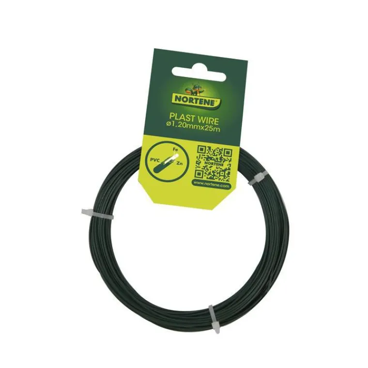 NORTENE Fil d’attache en métal plastifié, 25 m X Ø 1,2 mm