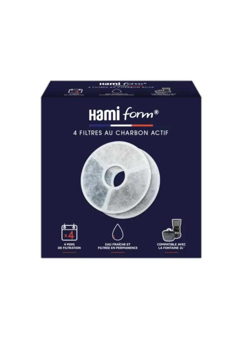 HAMIFORM Filtre à charbon actif pour fontaine à eau 2 L coloris blanc - x 4
