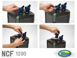 BLUE CORAL Filtre d'aquarium haute capacité AQUA NOVA modèle NCF-1200 - jusqu'à 450L