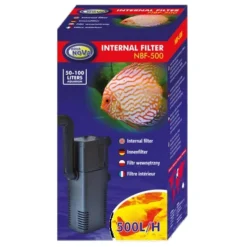 BLUE CORAL Filtre interne aquarium, capacité jusqu'à 100L - AQUA NOVA NBF-500