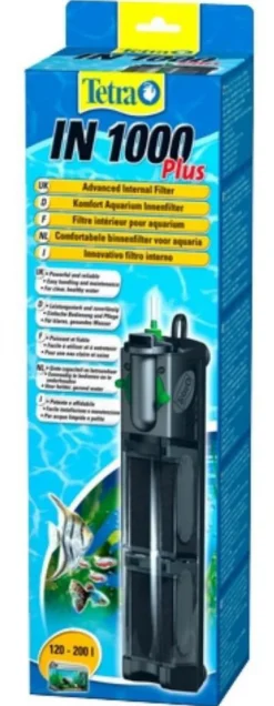 BLUE CORAL Filtre interne aquarium pour 200L, efficacité supérieure - TETRA IN 1000 Plus