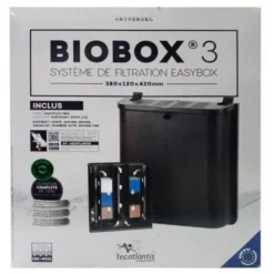 AQUATLANTIS Filtre interne pour aquarium, kit complet, Biobox 3 - jusqu'à 500L