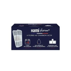 HAMIFORM Filtres pour fontaine à eau automatique nomade coloris blanc - x 4