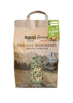HAMIFORM Foin des montagnes pour lapin, cochon d'Inde et autres animaux saveur pomme - 8,5 L