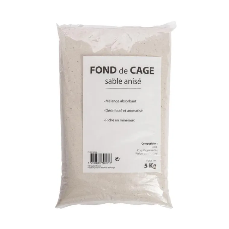 GRAIN DE VIE Fond de cage en sable anisé - 5 kg