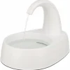 TRIXIE Fontaine à eau blanche pour chat Curved Stream - 2,5 L