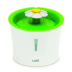 CATIT Fontaine à eau pour chat blanche et verte Cat-it Flower - 3 L