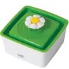CATIT Fontaine à eau pour chat blanche et verte Flower Mini 2.0 - 1,5 L