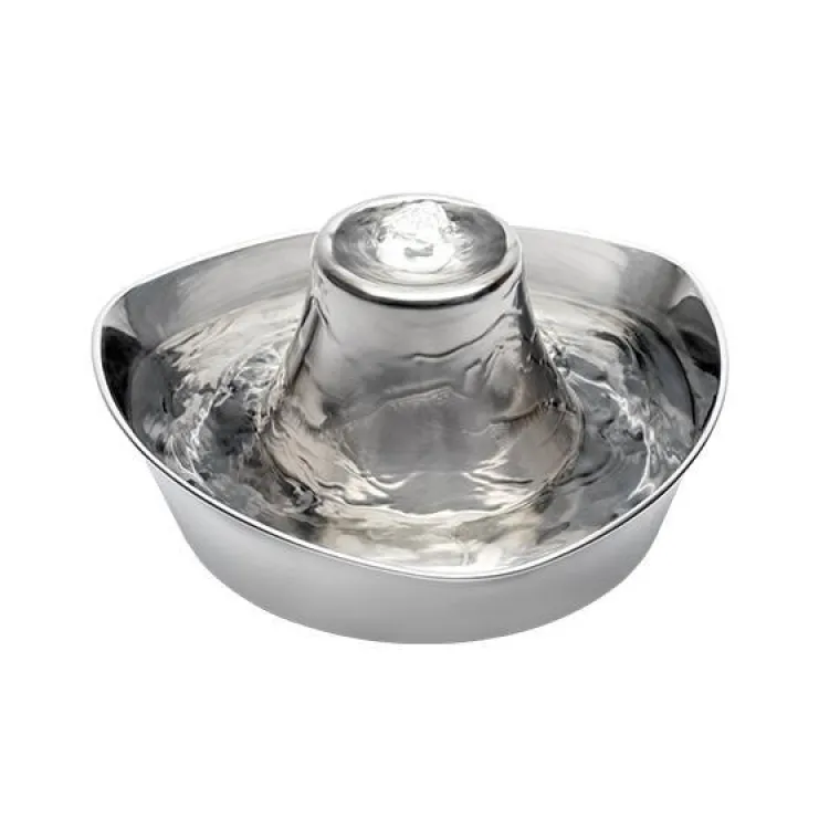 PETSAFE Fontaine à eau pour petit chien et chat en inox Seaside - 1,8 L