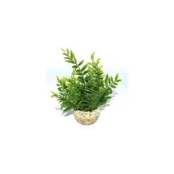 LABEO Fougère verte en plastique petit modèle 18 cm
