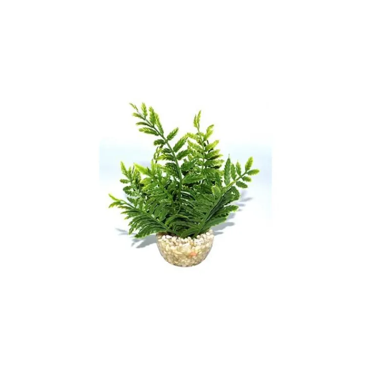 LABEO Fougère verte en plastique petit modèle 18 cm