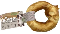 BUBIMEX Friandise à mâcher pour chien en vrac donut de collagène au poulet – Ø 8 cm – Prix à la pièce