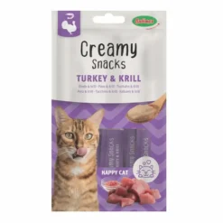 BUBIMEX Friandise en crème pour chat dinde et krill Creamy x 4 - 60 g