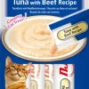 INABA Friandise en crème pour chat thon et bœuf Ciao Churu - 4 x 14 g