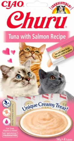 CHURU Friandise pour chats au thon et saumon Inabara - 4 x 14 g