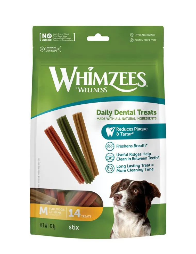 WELLPET Friandise pour chien Whimzees Stix M en sachet de 420 gr