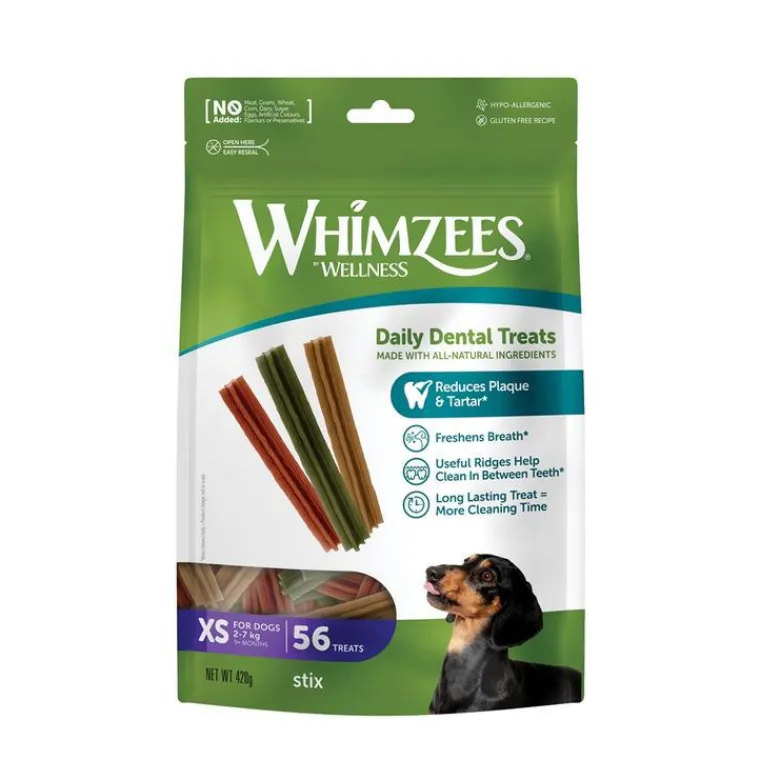 WELLPET Friandise pour chien Whimzees Stix XS en sachet de 420 gr