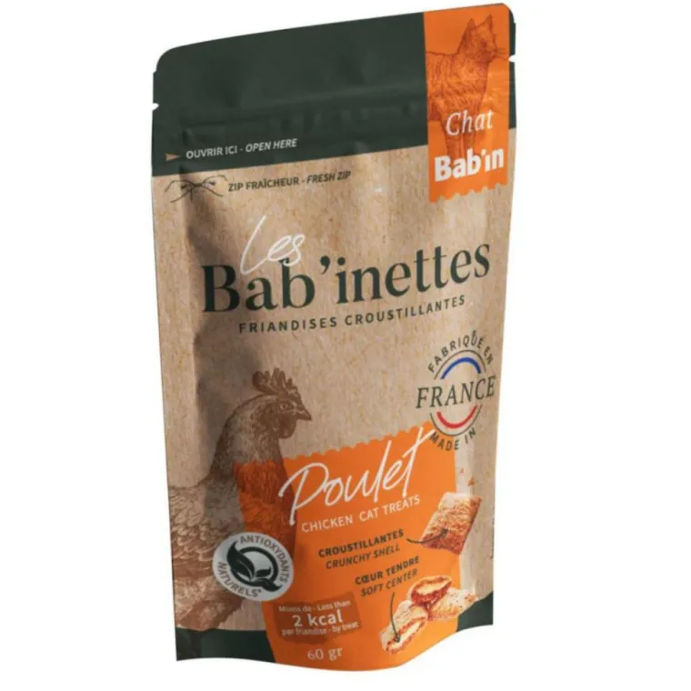 BABIN Friandises pour chat au poulet Bab'in Les Bab'inettes - 60 g