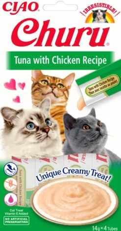 CHURU Friandises pour chat Inaba thon/poulet - 14 g x 4