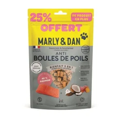 MARLY & DAN Friandises pour chat Anti-boules de poils - 25 % offert - 50g