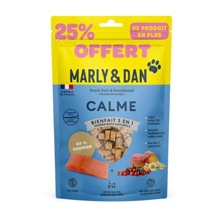 MARLY & DAN Friandises pour chat Calm - 25 % offert - 50g