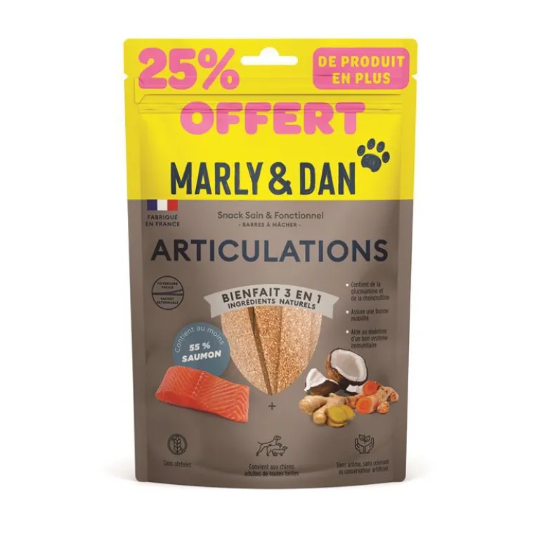 MARLY & DAN Friandises pour chien Articulations - 25 % offert - 100g