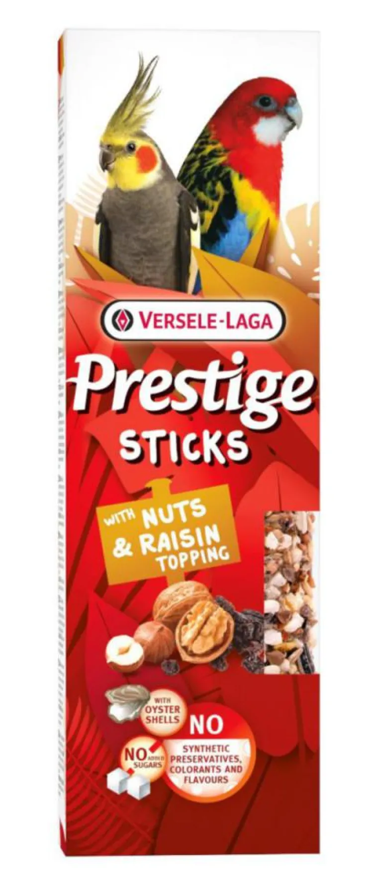 VERSELE LAGA Friandises pour grandes perruches Prestige Sticks Noix & Garniture de Raisin - 2 x 70 g