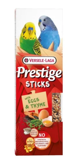 VERSELE LAGA Friandises pour petites perruches Prestige Sticks Œufs & Thym - 2 x 30 g