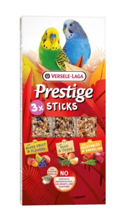 VERSELE LAGA Friandises pour petites perruches Prestige Sticks Triple Variety Pack - 3 x 30 g
