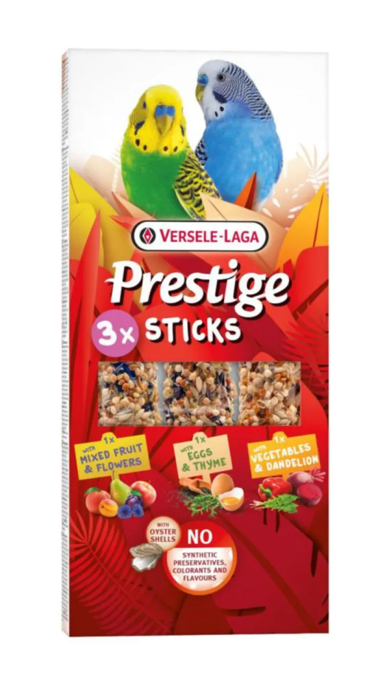 VERSELE LAGA Friandises pour petites perruches Prestige Sticks Triple Variety Pack - 3 x 30 g