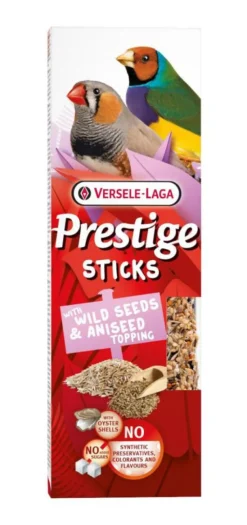 VERSELE LAGA Friandises pour petits passereaux Prestige Sticks Graines sauvages & Graines d'Anis - 2 x 30 g