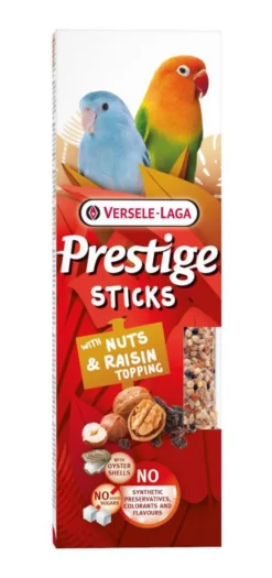 VERSELE LAGA Friandises pour petits perroquets Prestige Sticks Noix & Garniture de Raisin - 2 x 30 g