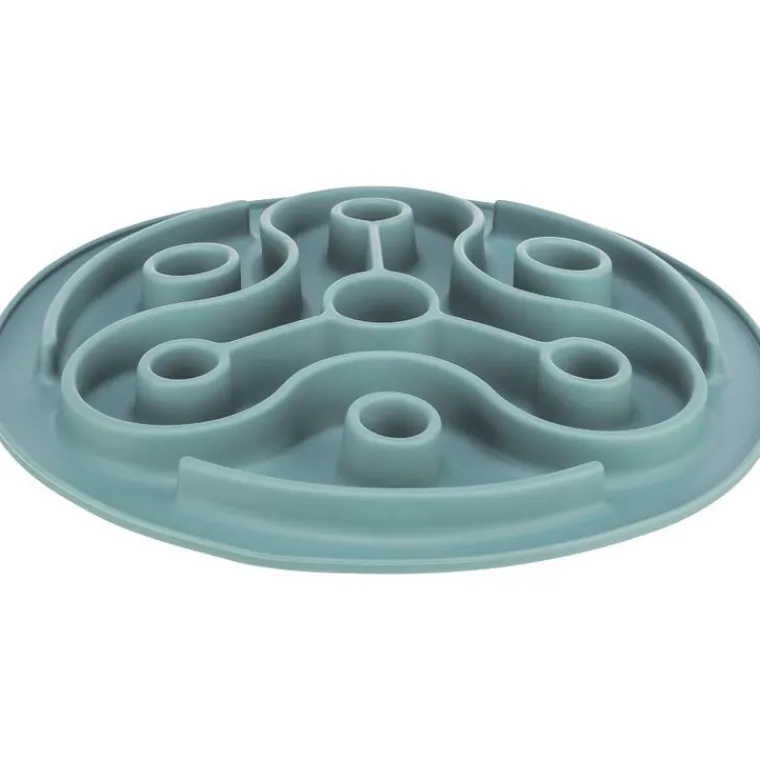 TRIXIE Gamelle anti-glouton pour chien coloris bleu Slow Feeding - Ø 28 cm