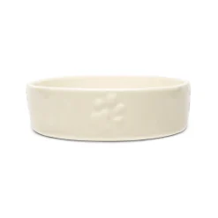 SCRUFFS Gamelle anti-glouton pour chien en grès coloris beige clair - 16 x 16 x 5 cm